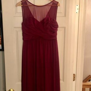 Burgundy bridesmaid dress